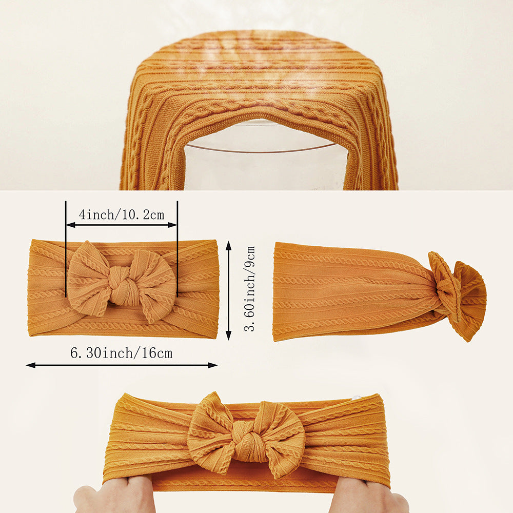 Children's Jacquard Headband Elastic Nylon Hair Band