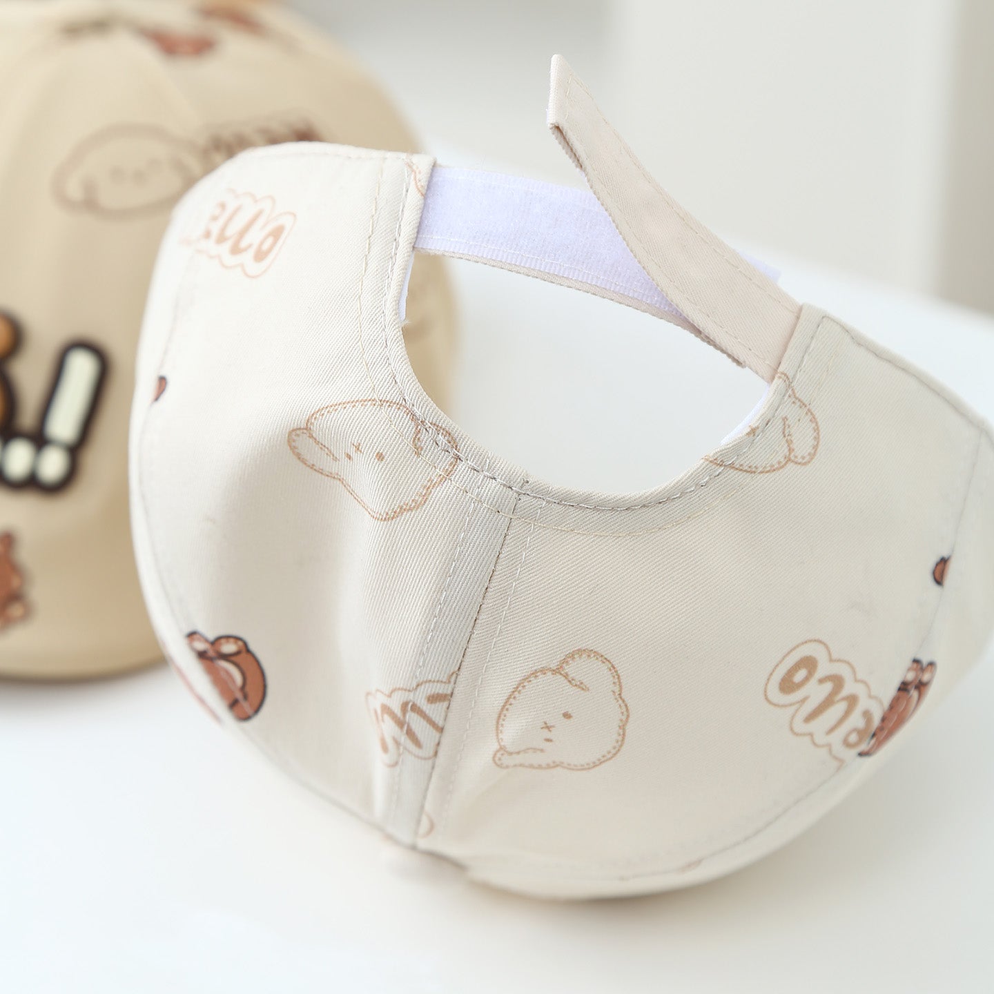 Children's Three-dimensional Letter Bear Paw Printed Cartoon Pattern Adjustable Casual Cute Beret For Outdoor Sports, Shopping.