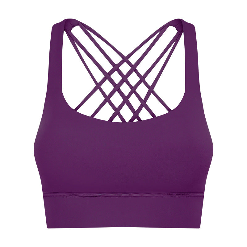 New Sports Underwear Women's Hem Widened Cross Beauty Back