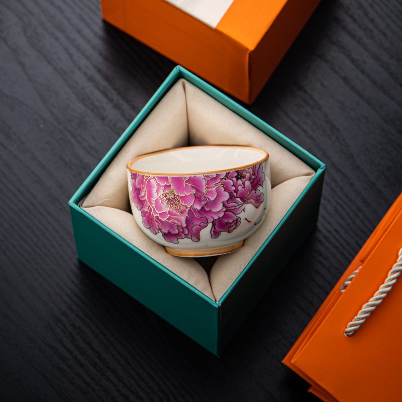 Emperature-sensitive Color-changing Ceramic Tea Cup Gift Box Set, Single Color-changing Tea Cup Gift Box