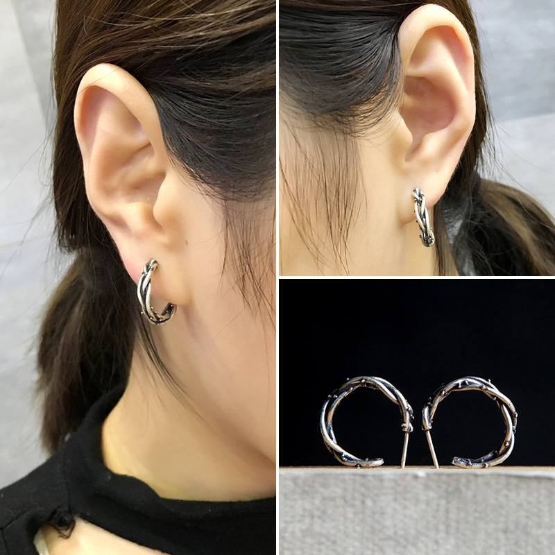 S925 Sterling Silver Thorns Earring Accessories