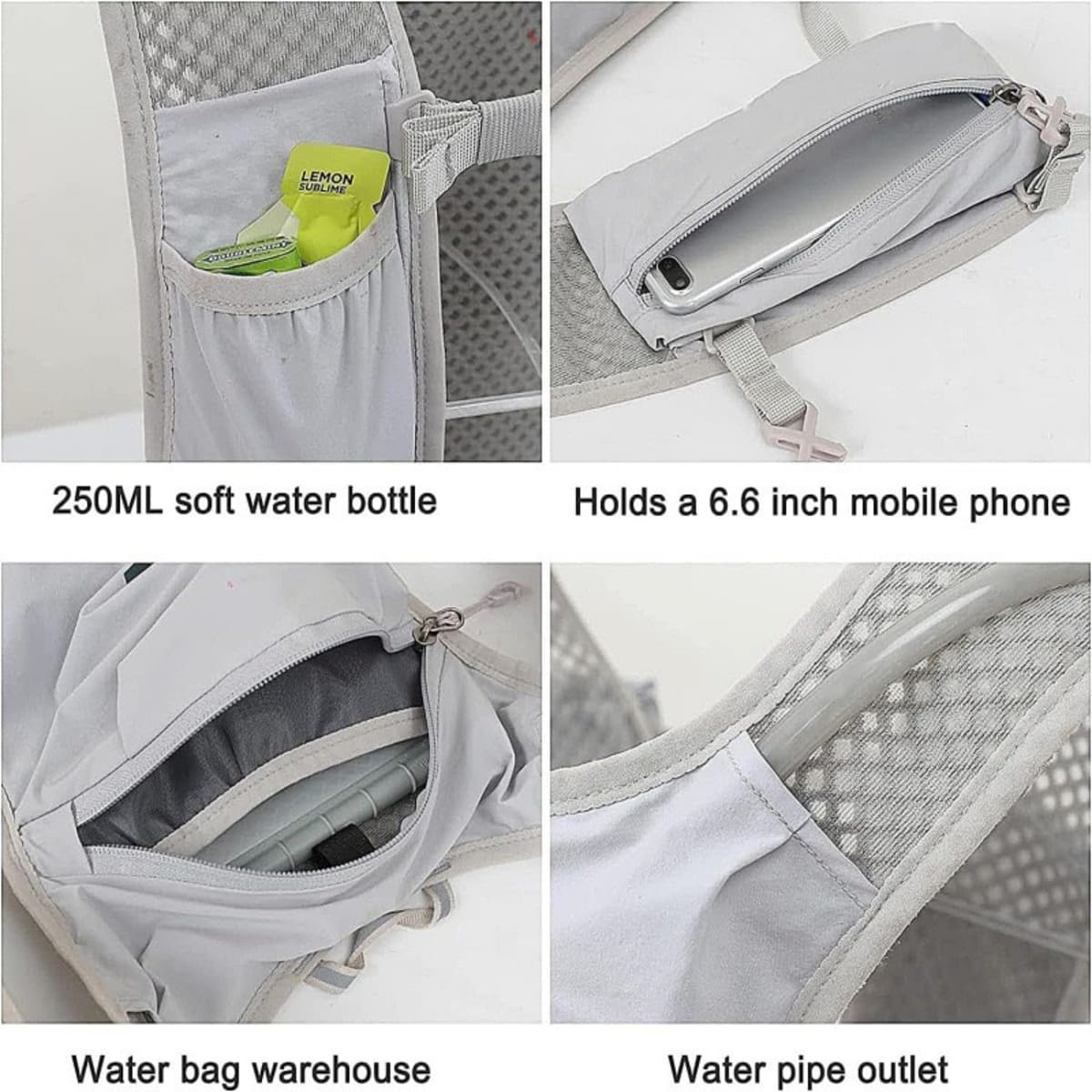 Lightweight Hydration Vest Backpack For Running Cycling Hiking, Breathable Trail Running Pack With Water Bladder Compartment And Multi-Pocket Storage
