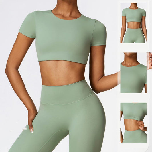 New High-strength Tight Yoga Short Sleeve Outdoor Casual Sports
