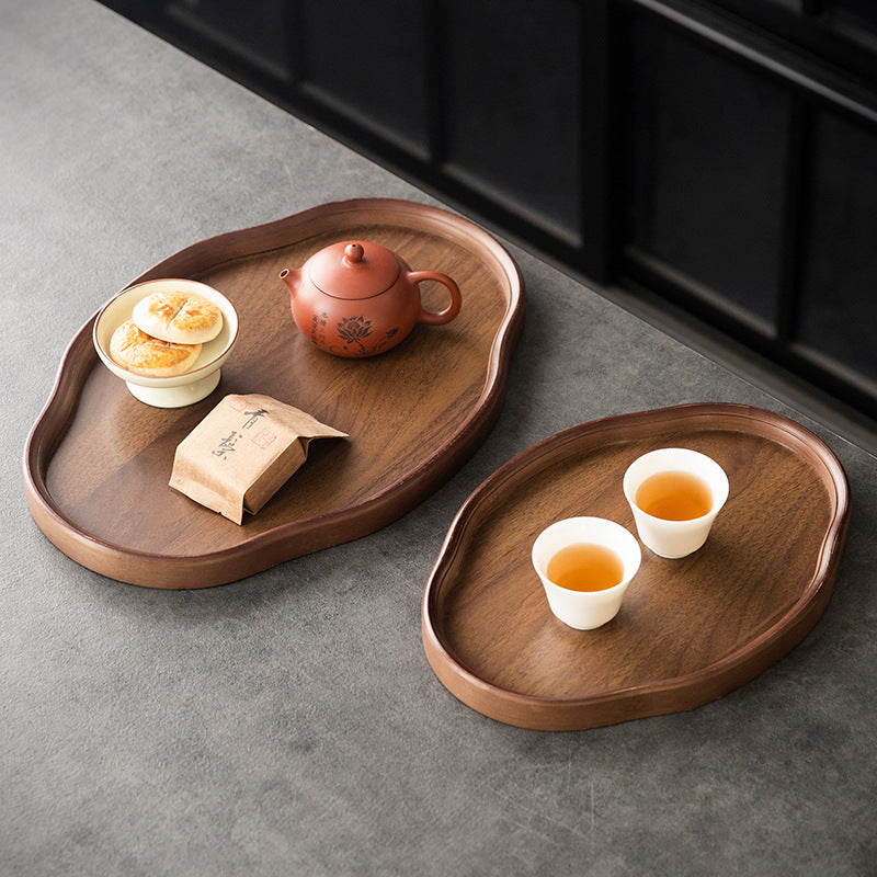 Bamboo Cloud-Shaped Ruyi-Style Multi-Functional Dinner And Tea Tray