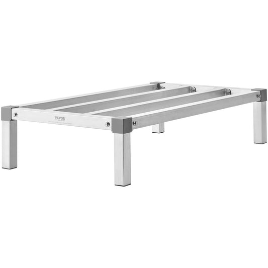 Aluminum Dunnage Rack, 36” X 20” Commercial Food Floor Rack, 8” Off The Floor, 1000 Lbs Capacity All-Welded Aluminum Storage Rack, For Storage In Restaurants, Kitchens, Garages And Vehicles