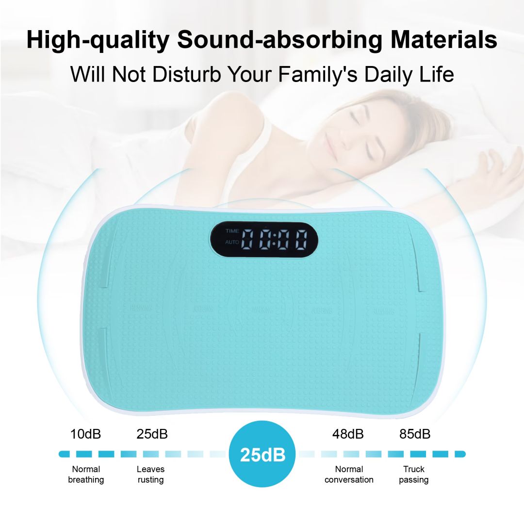 Silent Vibration Platform Crazy Fitness Massage 10-Frequency Weight Loss & Fat Burner Body Shaking Machine For Unisex Blue
