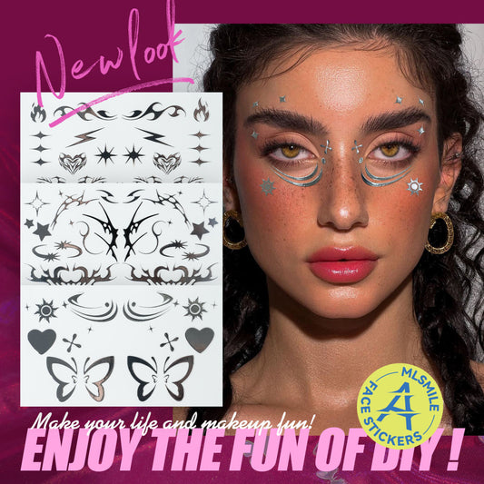 Colorful Face Pasters Ornament Facial Stick-on Crystals Stage Performance Makeup Makeup Stickers