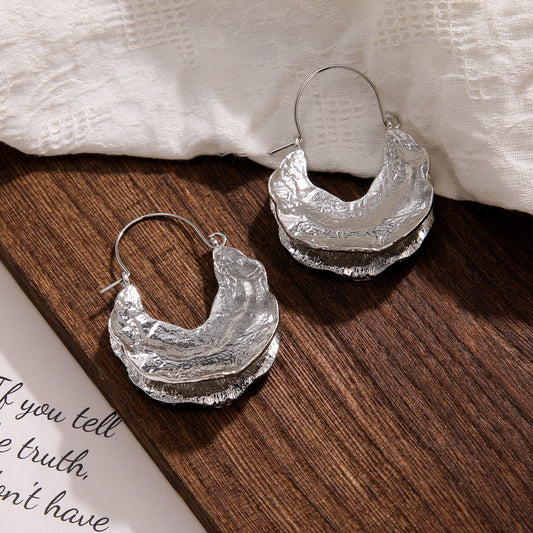 Cross-Border Wholesale Vintage Geometric Metal Earring Sets, European Popular Retro Design Unique Personality High-End Ladies Fashion Accessories Bulk Lots