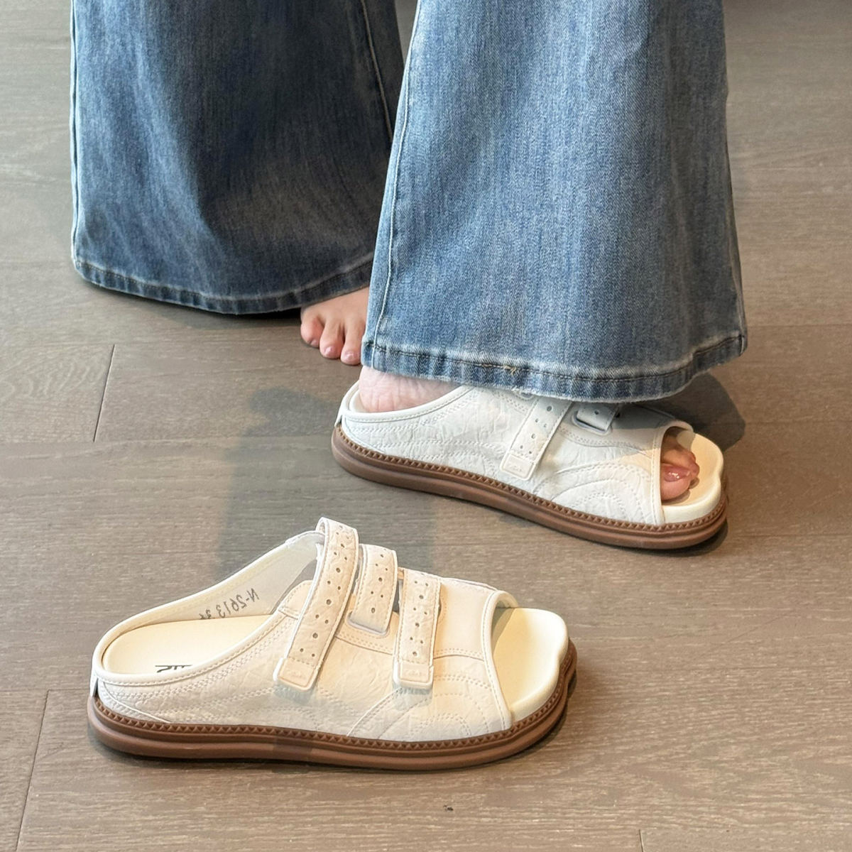Women's Minimalist Velcro Platform Slide Sandals, 2026 New Summer Outdoor Casual Non-Slip Birken Beach Slippers