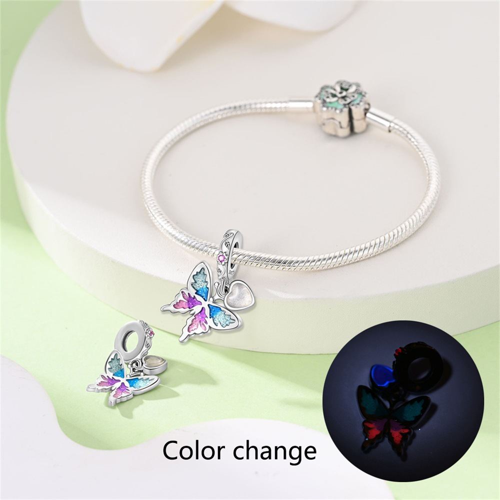 Luminous Copper Plating 925 Silver DIY Ornament Accessories Bracelet Beads