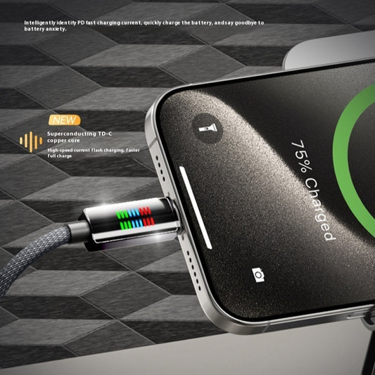 240W Super Fast Charge Type-C Horse Running Light Display Charging Cable