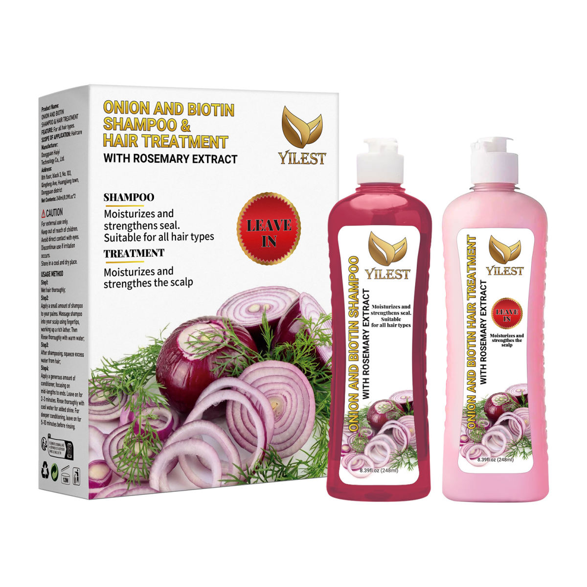 Onion Biotin Rosemary Hair Washing Set Nourishing Hair Root Scalp Gloss Care Cleaning