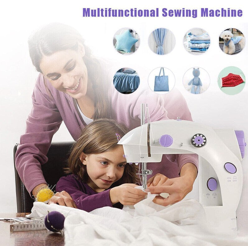 Portable Mini Electric Sewing Machine Multifunctional Desktop Tailor Home Use