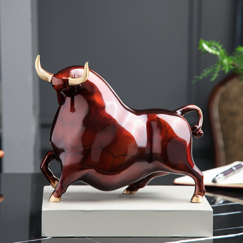 New Chinese-style Light Luxury Copper Ox Gift Ornament Animal Craftwork