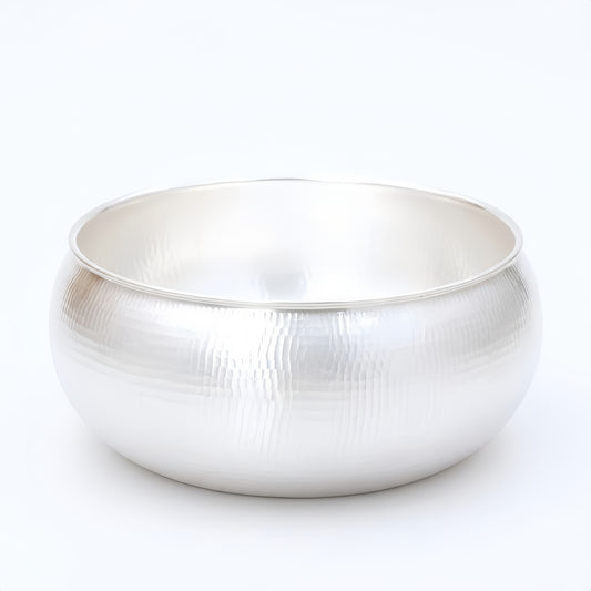 925 Sterling Silver Handcrafted  Bowl with Hammered Texture: Elegant Serving or Decor Piece-Premium Tea Wash - Handicraft
