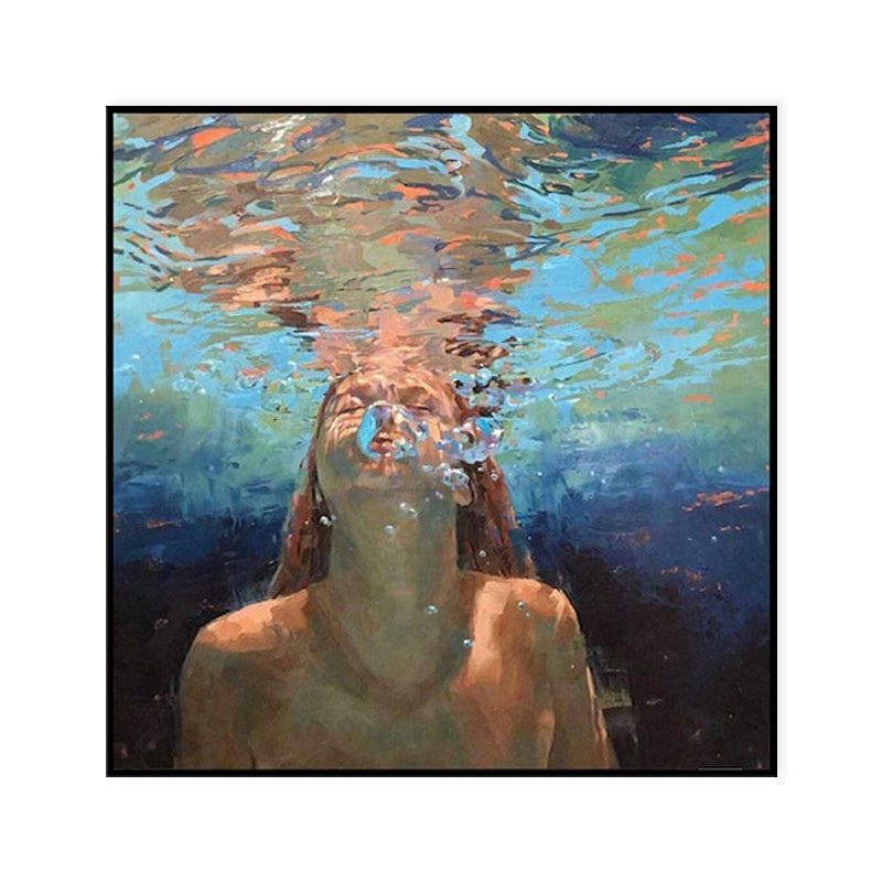 Hand-Painted Oil Painting Canvas Acrylic Modern Wall Art Abstract Texture Swimming Lover Artwork Home Decoration For Bedroom Living Room Decor