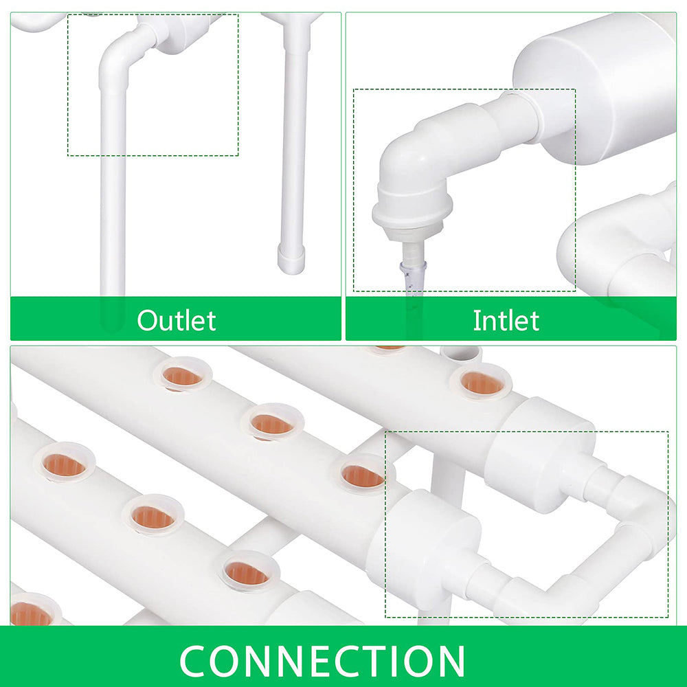 36 Sites Hydroponic Grow Tool Kits Vegetable Garden System Home Water Pump PVC
