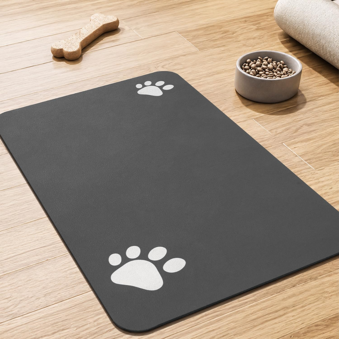 Pet Feeding Mat-Absorbent Dog Mat For Food And Water Bowl No Stains Easy Clean Dog Food Mat-Quick Dry Water Dispenser Puppy Supplies Accessories