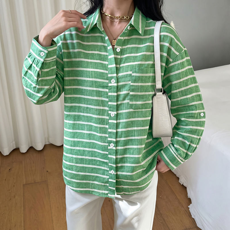 Korean-style Casual Single-breasted Loose-fit Shirt