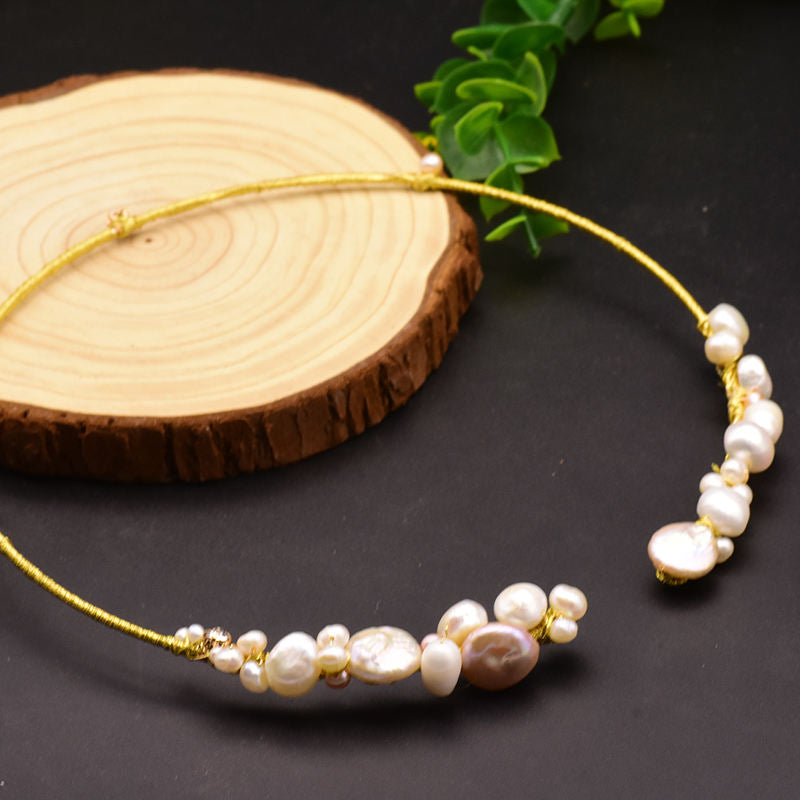 Natural Freshwater Pearl Necklace Party Gift