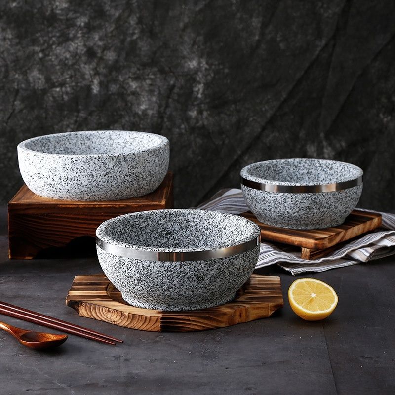 Korean-style Stone Bowl Heat-resistant Made Of Natural Stone