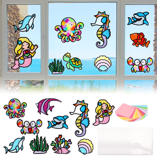 Party Decorations & Accessories - Set Of 12 Ocean-Themed Craft Cardstock Sheets - Versatile Ocean Designs For Creative Summer Projects - Event And Party Supplies