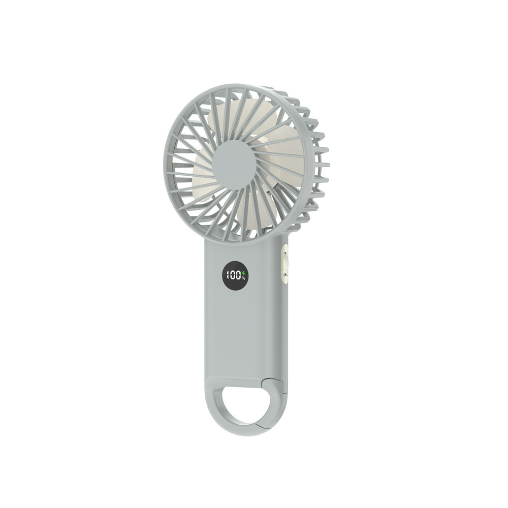 Usb Charging Intelligent Digital Display Long Endurance Mini Folding Halter Fan