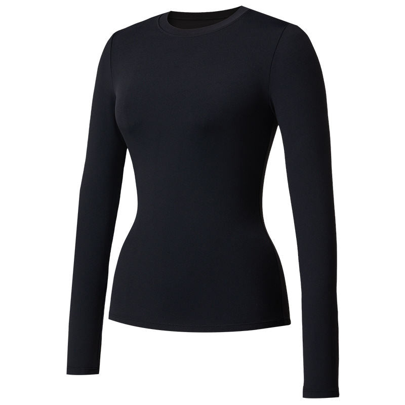 Womens Long-sleeve Stretchy Quick-drying Bare-feel Yoga Wear