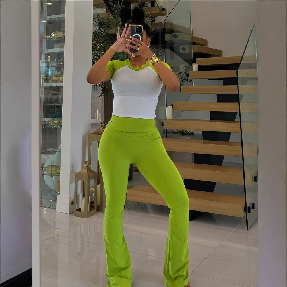 Casual Sports Yoga Pants Two-Piece Set