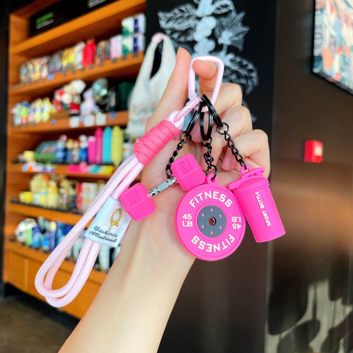 Creative Detachable Dumbbell Keychain Accessories