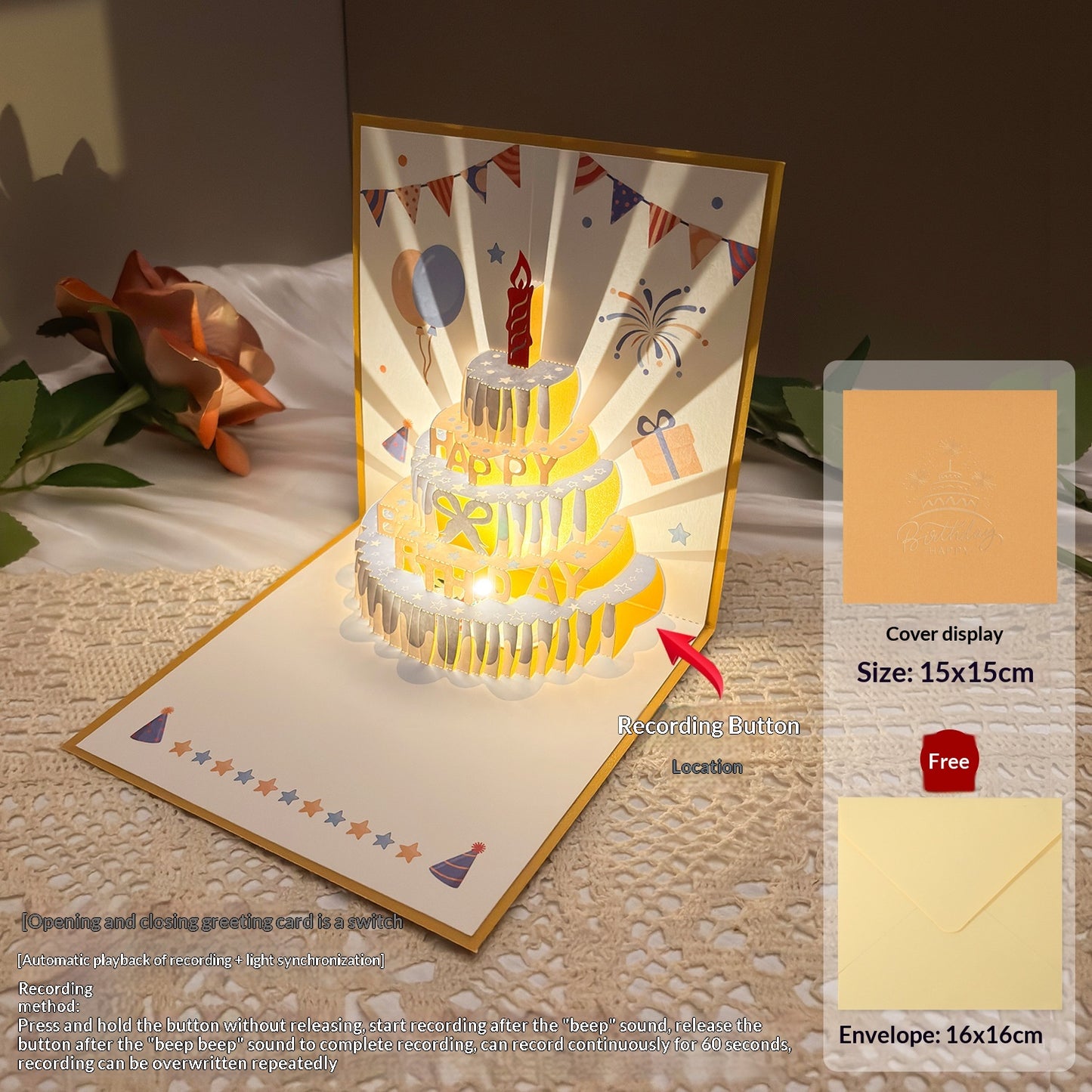 Music And Light Birthday Greeting Card Gift