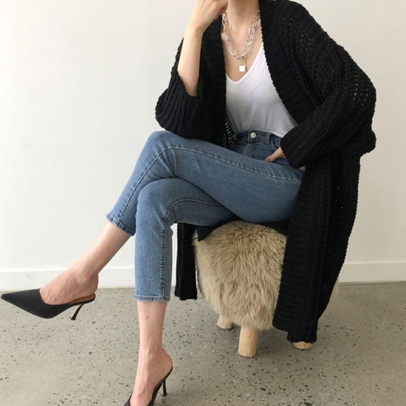 Retro Korean Lazy Coat Loose Mid-length