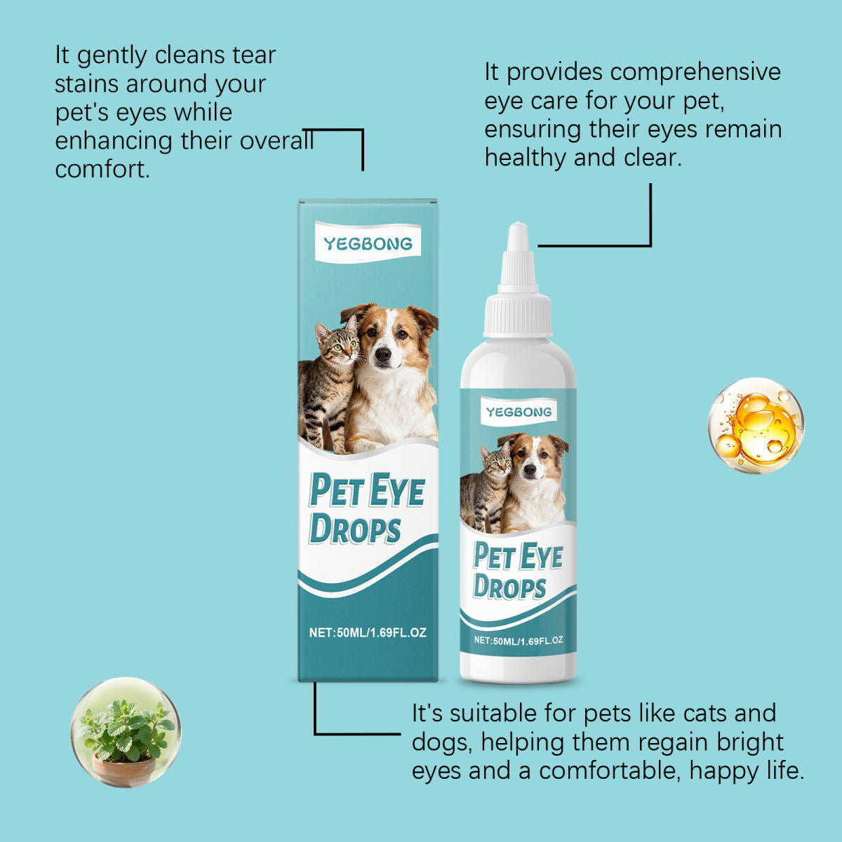 Pet Safe Gentle Daily Eye Cleanser And Deep Acting  Drops