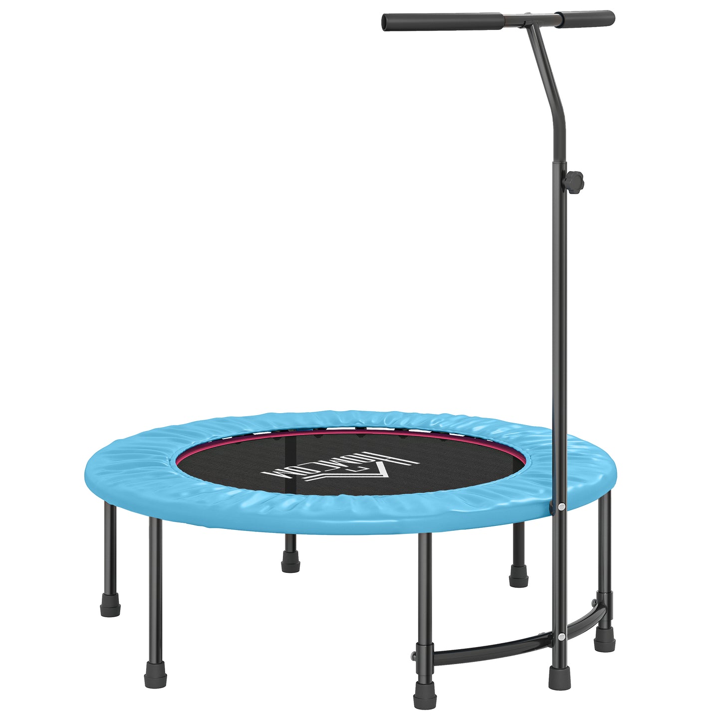 40" Fitness Trampoline With Adjustable Handle, Rebounder Trampoline, Mini Jumper For Indoor Exercise Workout, Blue