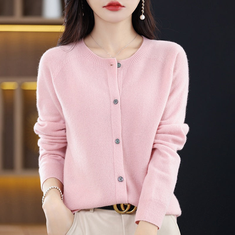 Osmanthus Needle Knit Cardigan For Women New AutumnWinter Korean-Style Design