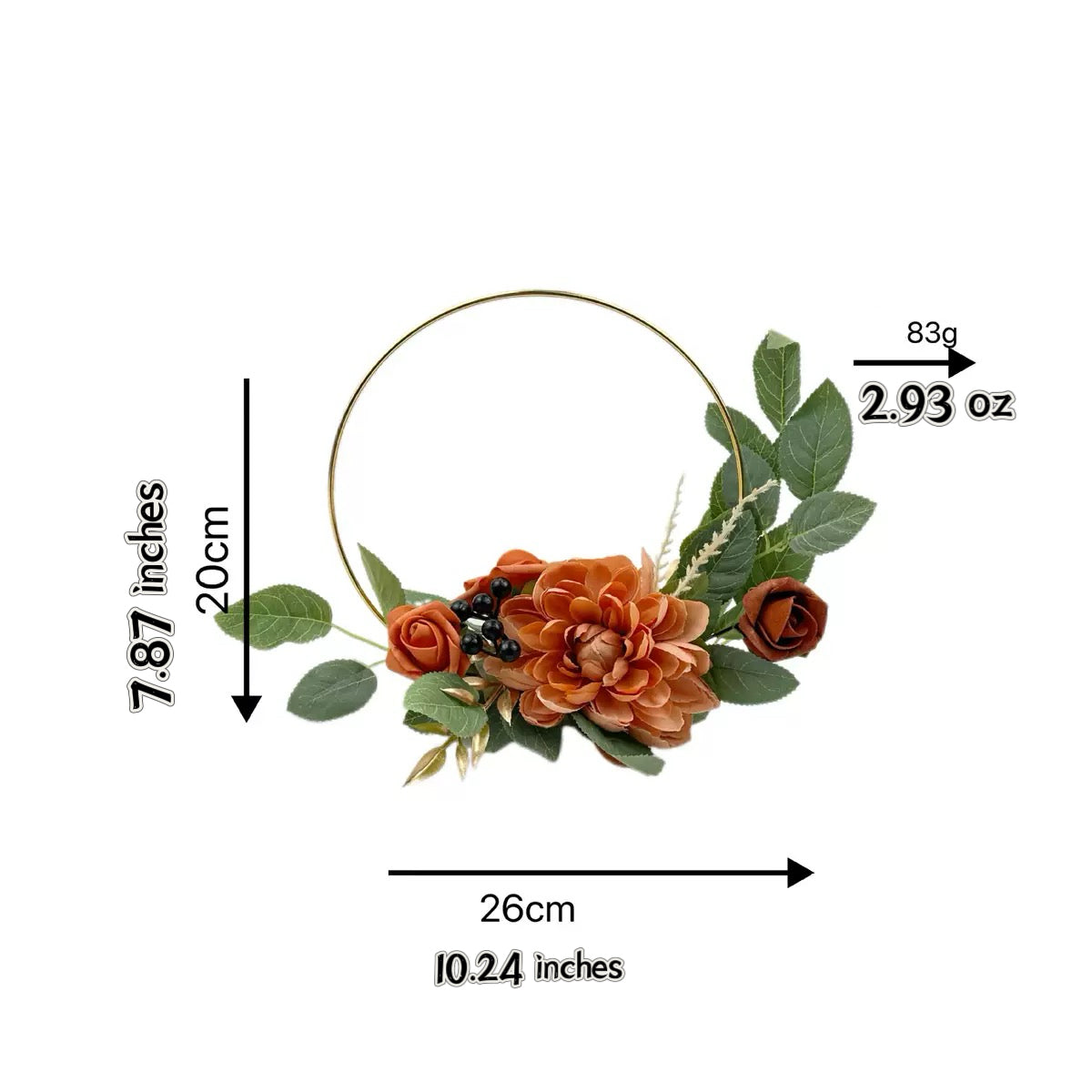 Artificial Floral Hoop Decor For Weddings, Parties & Home