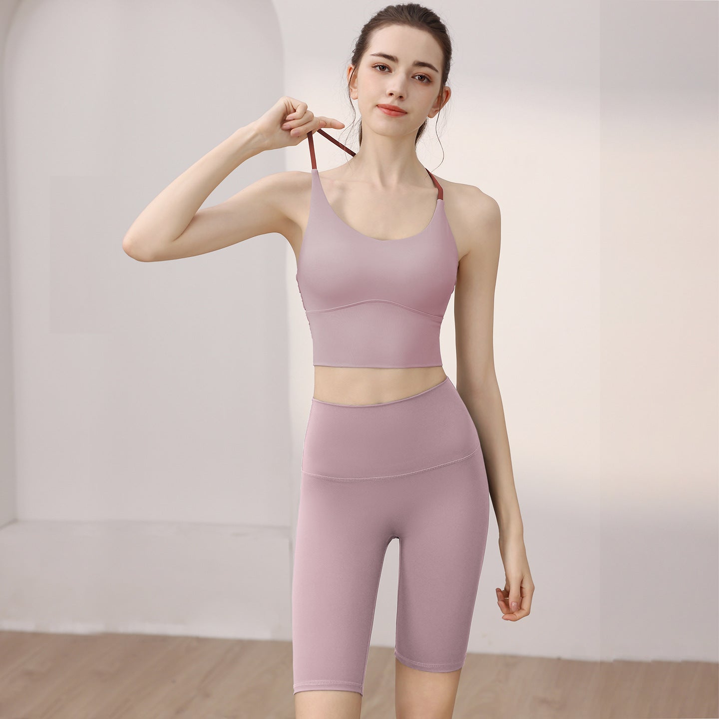 Running Exercise Underwear Yoga Clothes Suit Women's High-strength Shockproof Sports Fitness Beautiful Vest