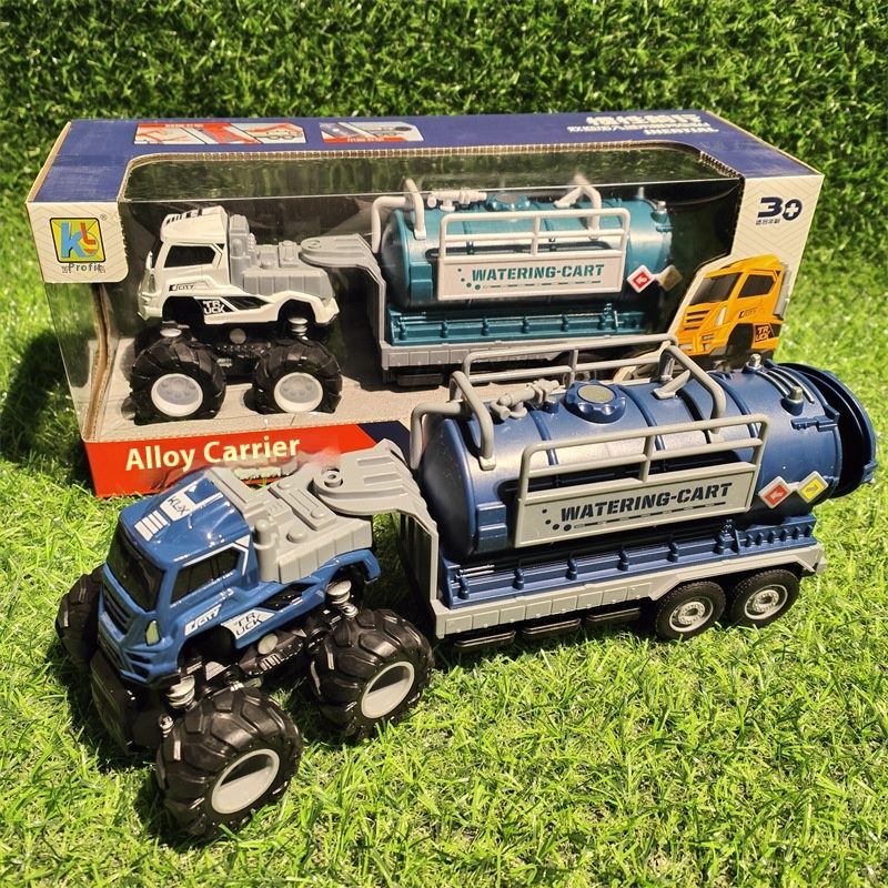 Children's Alloy Engineering Carrying Oil Tank Truck Toys