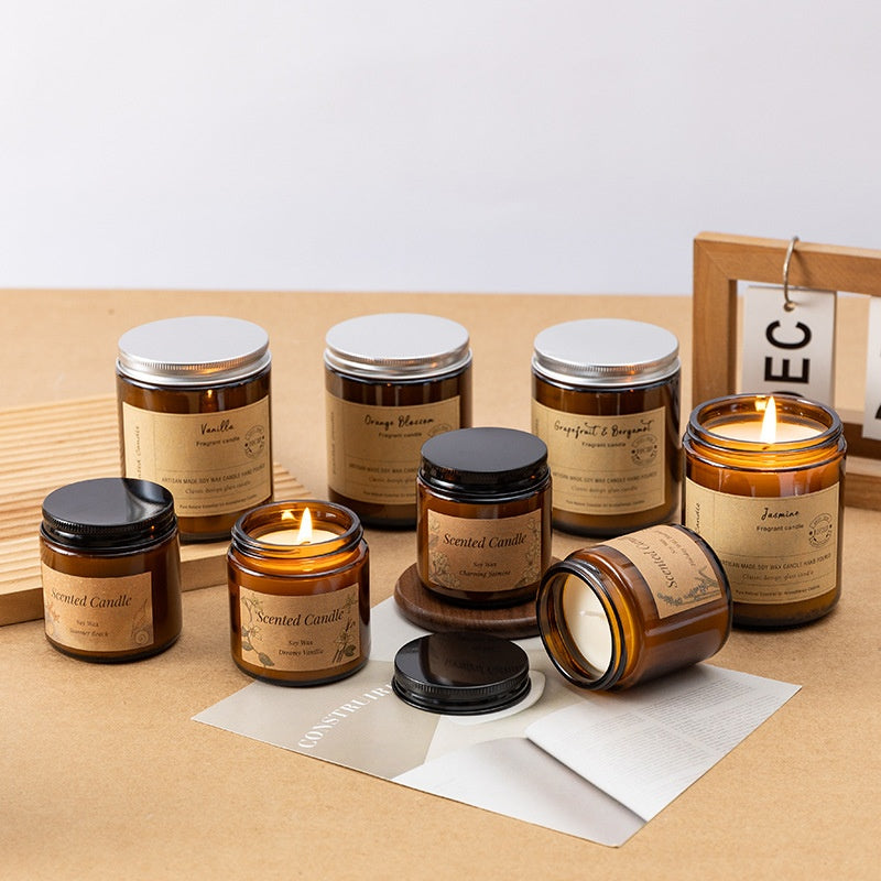 Glass-cup Scented Candle Gift Set With A Premium Feel