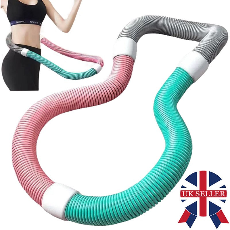 Weighted Fitness Hoop Portable Waist Friendly-Foldable Indoor Foldable Exercise