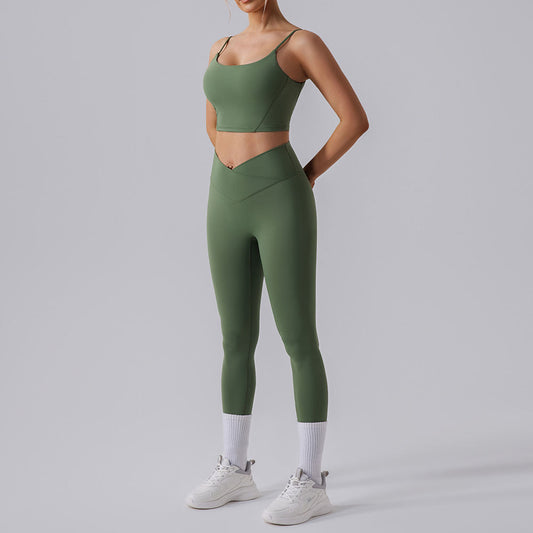 High Waist Tight Yoga Workout Clothes Sports Suit Women