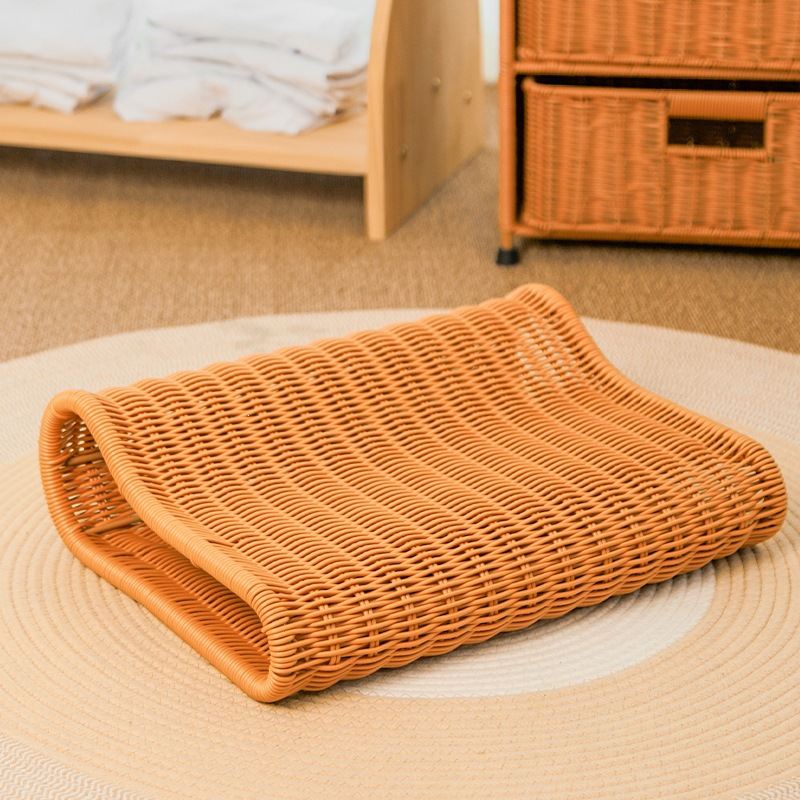 Rattan-Style Summer Cooling Pillow Cervical Supporting Pillow Cushion Handwoven