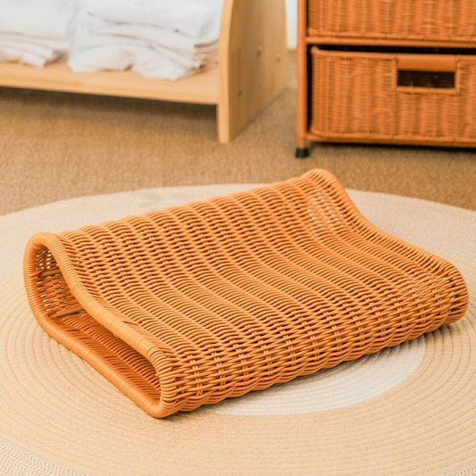 Rattan-Style Summer Cooling Pillow Cervical Supporting Pillow Cushion Handwoven