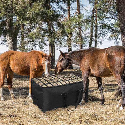 Foldable And Portable Moving Horse Feed Hay Tote For Carrying Dried Grass Livestock Feeding Bag