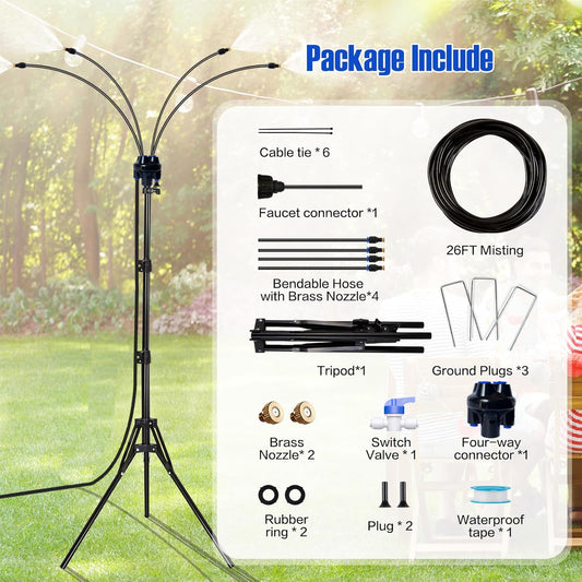 Off-screen Cooling Portable Automatic Garden Sprinkler