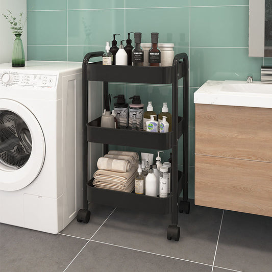 Kitchen Metal Multi-layer Storage Rack Household Floor Mobile