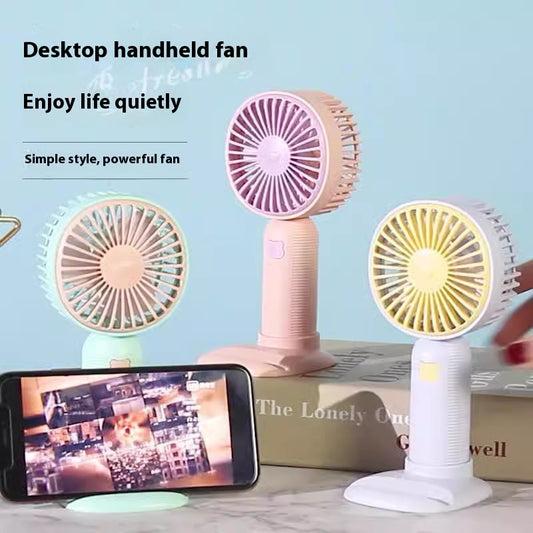 Stand Handheld Fan Usb Charging Mini Little Fan Desktop Small Fan