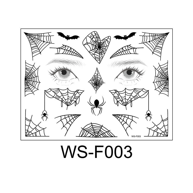 Spider Web Face Pasters Tattoo Sticker Waterproof Makeup Painted Tattoo Sticker