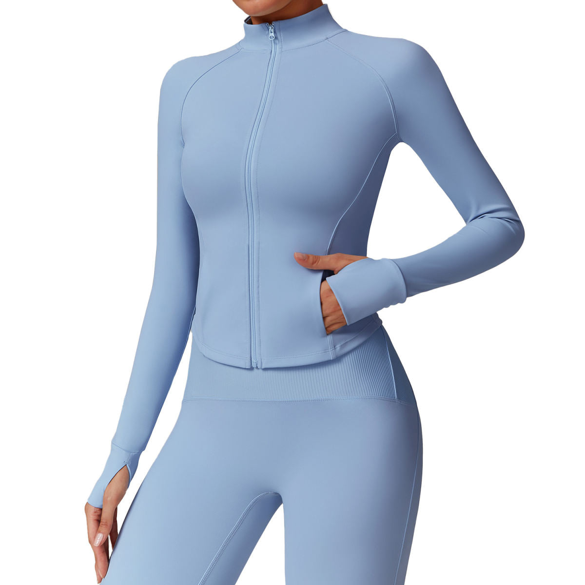 Women's Stand Collar Quick-drying Yoga Clothes Coat Windproof Warm Suit