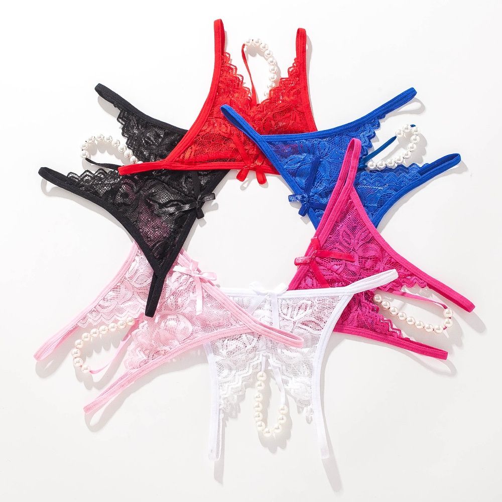 Nylon Women's Hot Pearl Massage Sexy Underwear